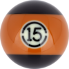 Aramith BLACK Replacement Ball – #15 | Golden Break Billiards